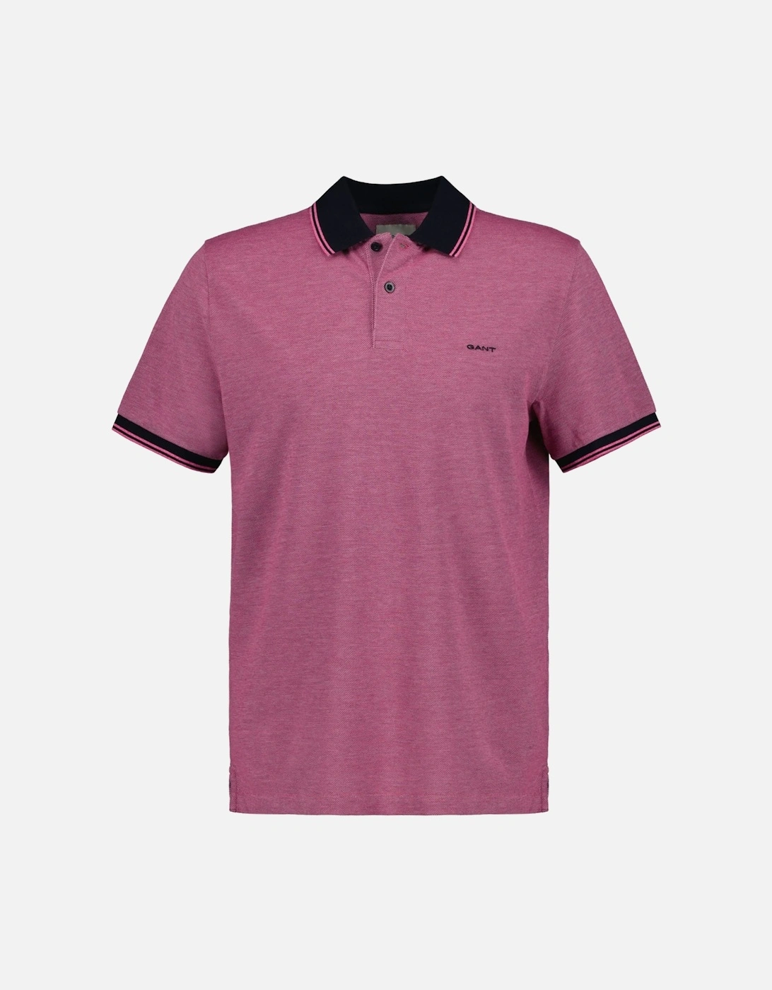 Gant Men's Pink 4-Color Oxford Piqué Polo Shirt - : 42/Regular Xl