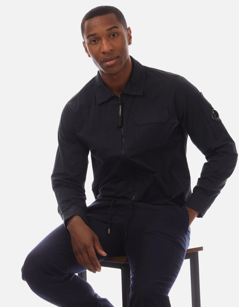 Organic Gabardine Full Zip Overshirt