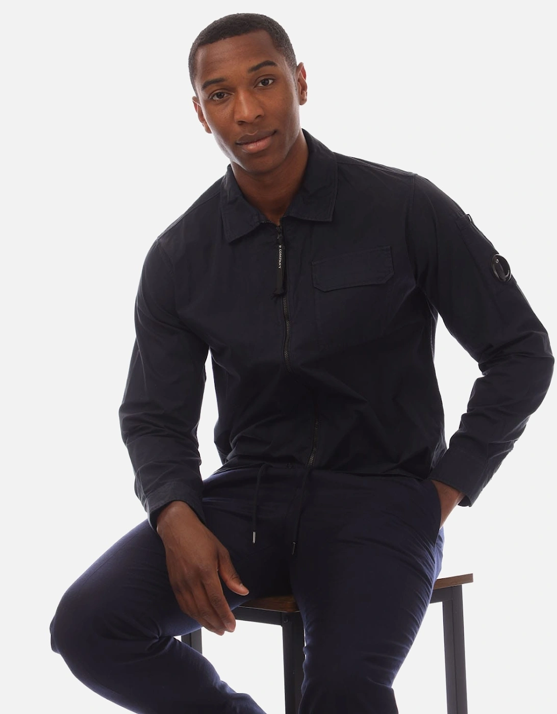 Organic Gabardine Full Zip Overshirt