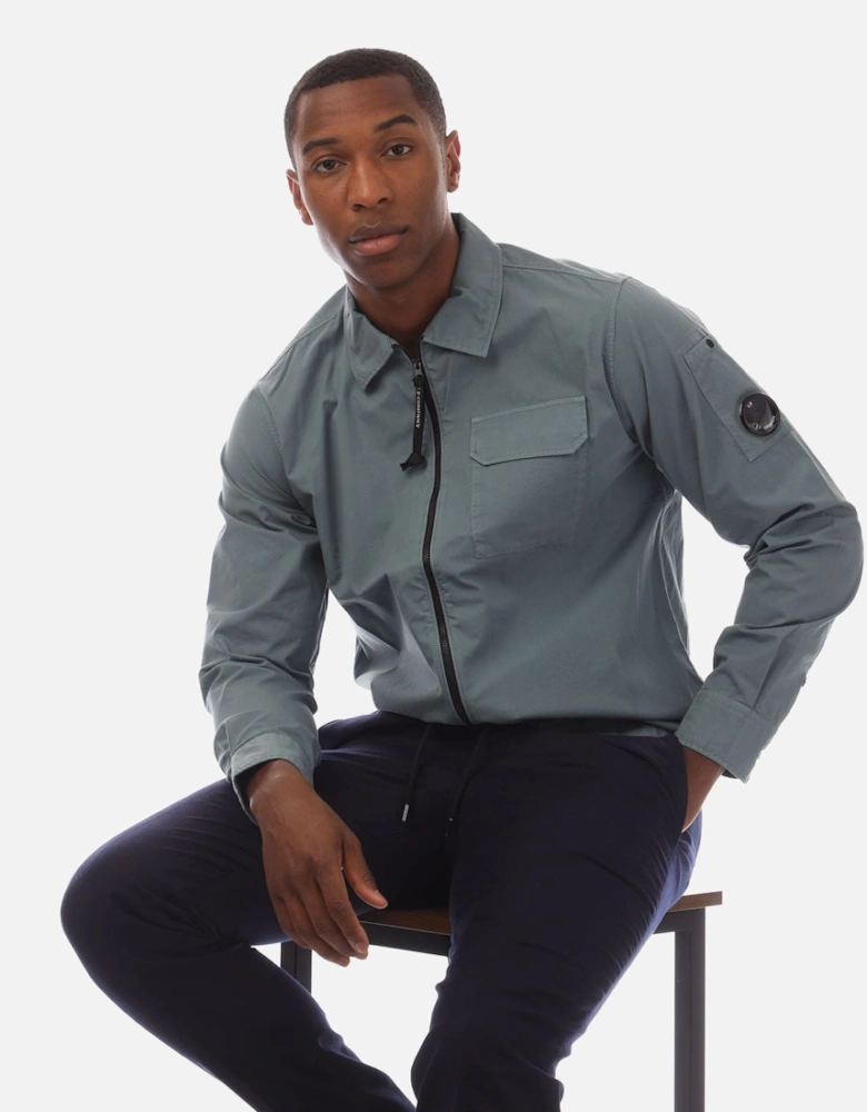 Organic Gabardine Full Zip Overshirt