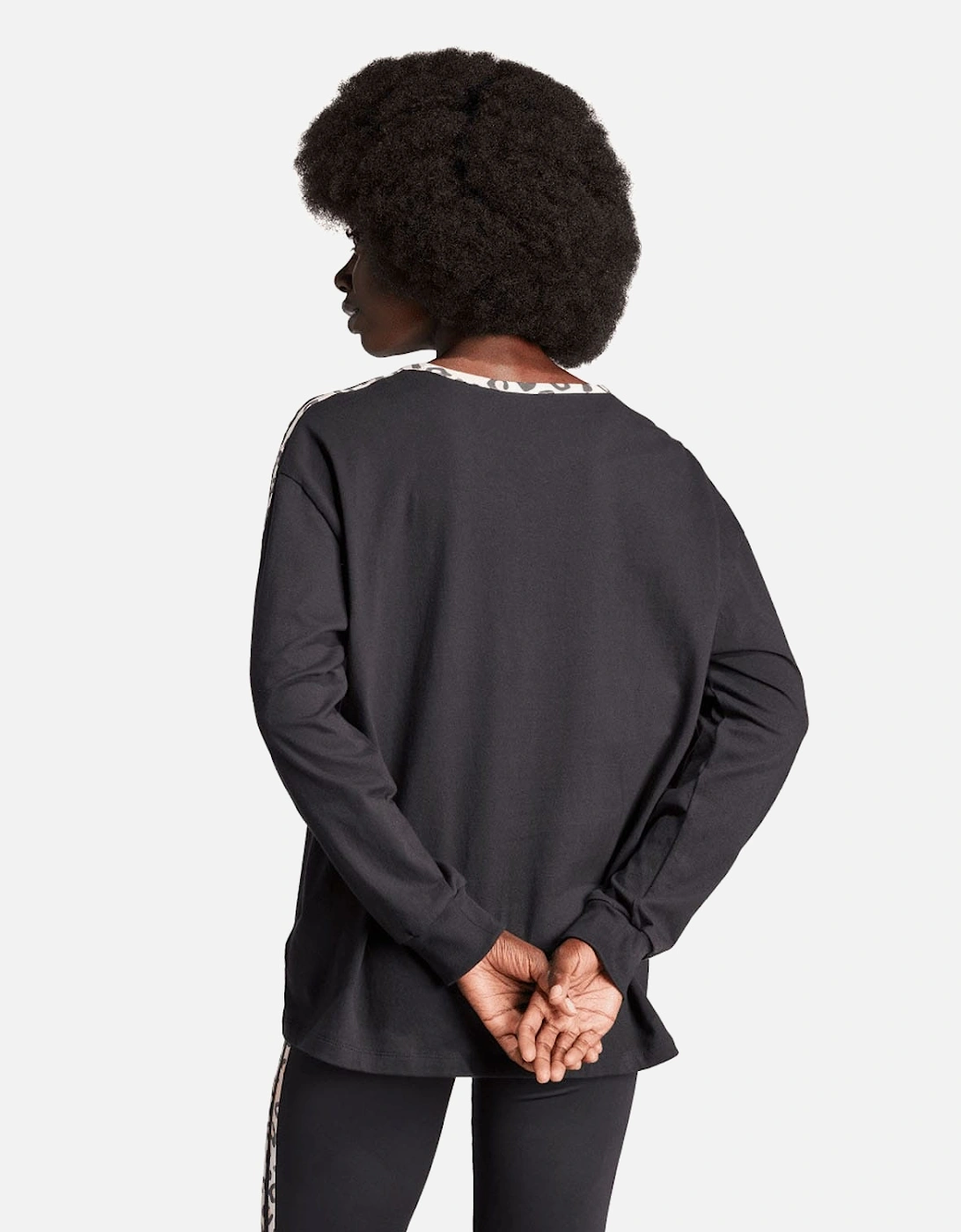 Leopard Lux 3-Stripes Long Sleeve T-Shirt