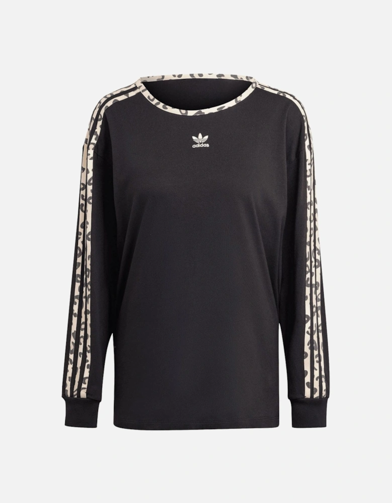 Leopard Lux 3-Stripes Long Sleeve T-Shirt