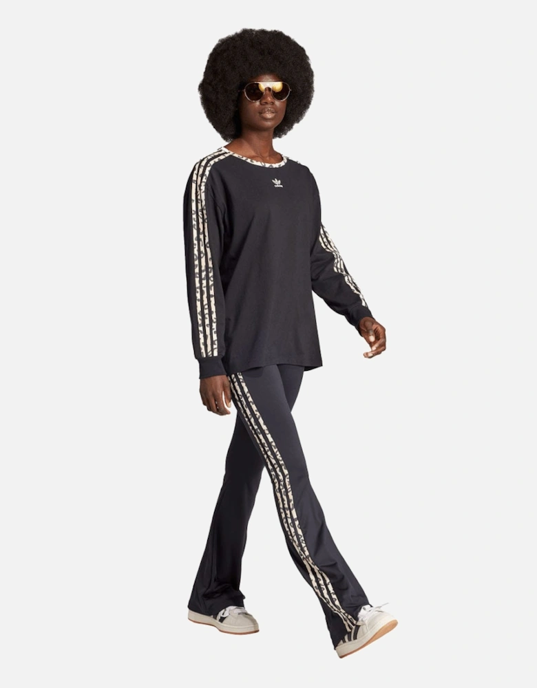 Leopard Lux 3-Stripes Long Sleeve T-Shirt