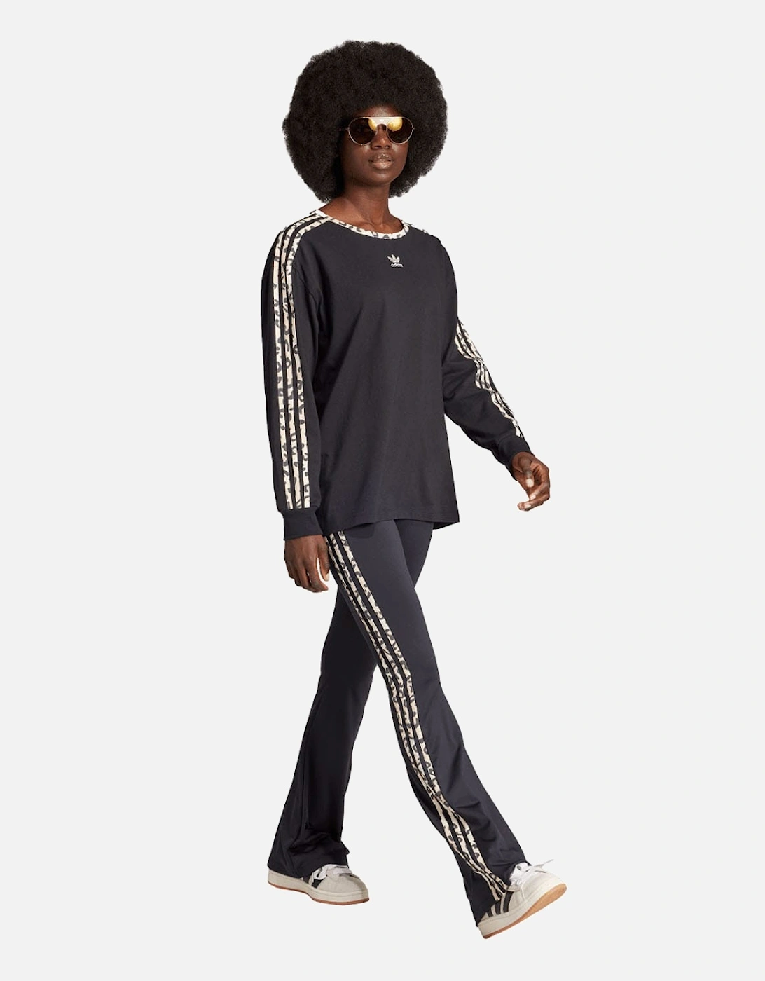 Leopard Lux 3-Stripes Long Sleeve T-Shirt