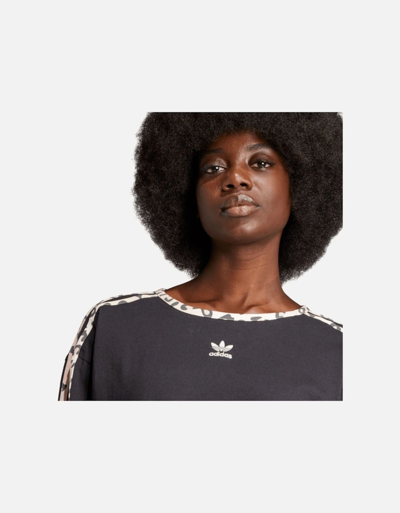 Leopard Lux 3-Stripes Long Sleeve T-Shirt