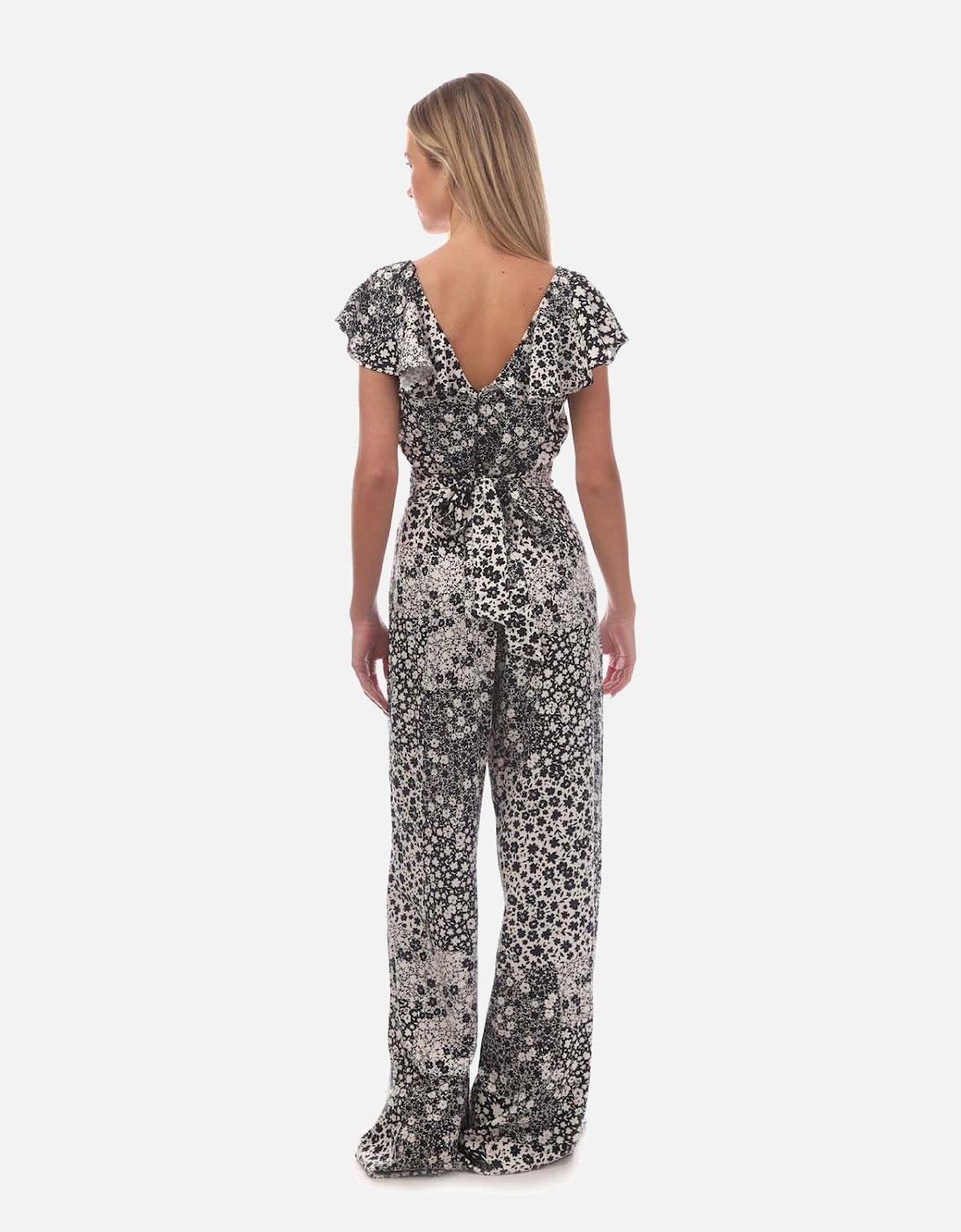 Suki Floral Flutter Jumpsuit