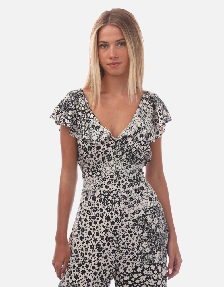 Suki Floral Flutter Jumpsuit