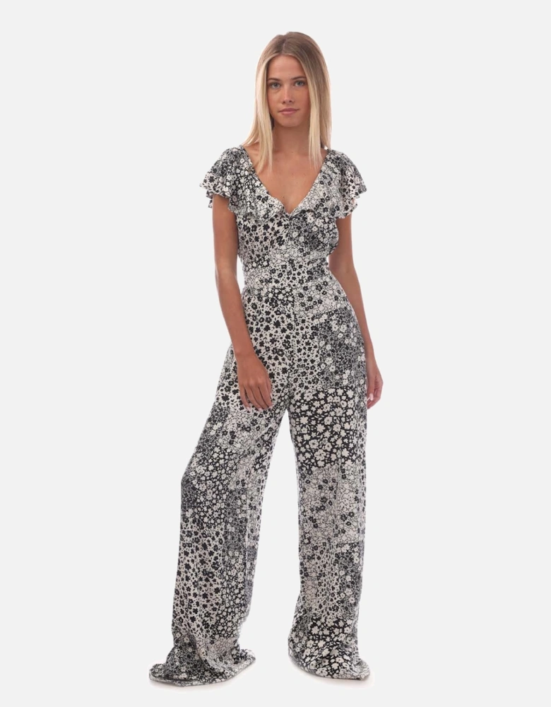 Suki Floral Flutter Jumpsuit