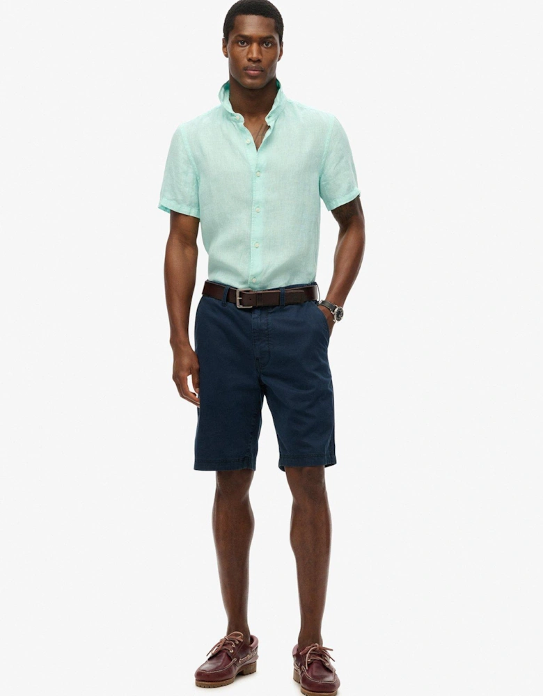 Vacation Linen Short Sleeve Shirt - Green