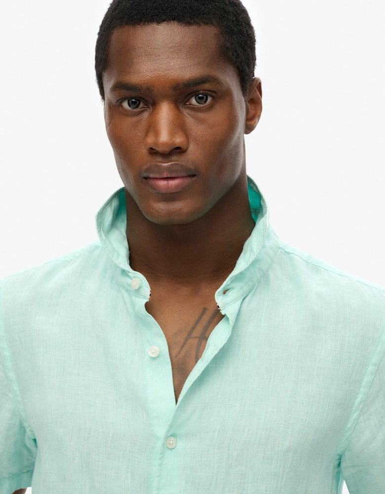Vacation Linen Short Sleeve Shirt - Green
