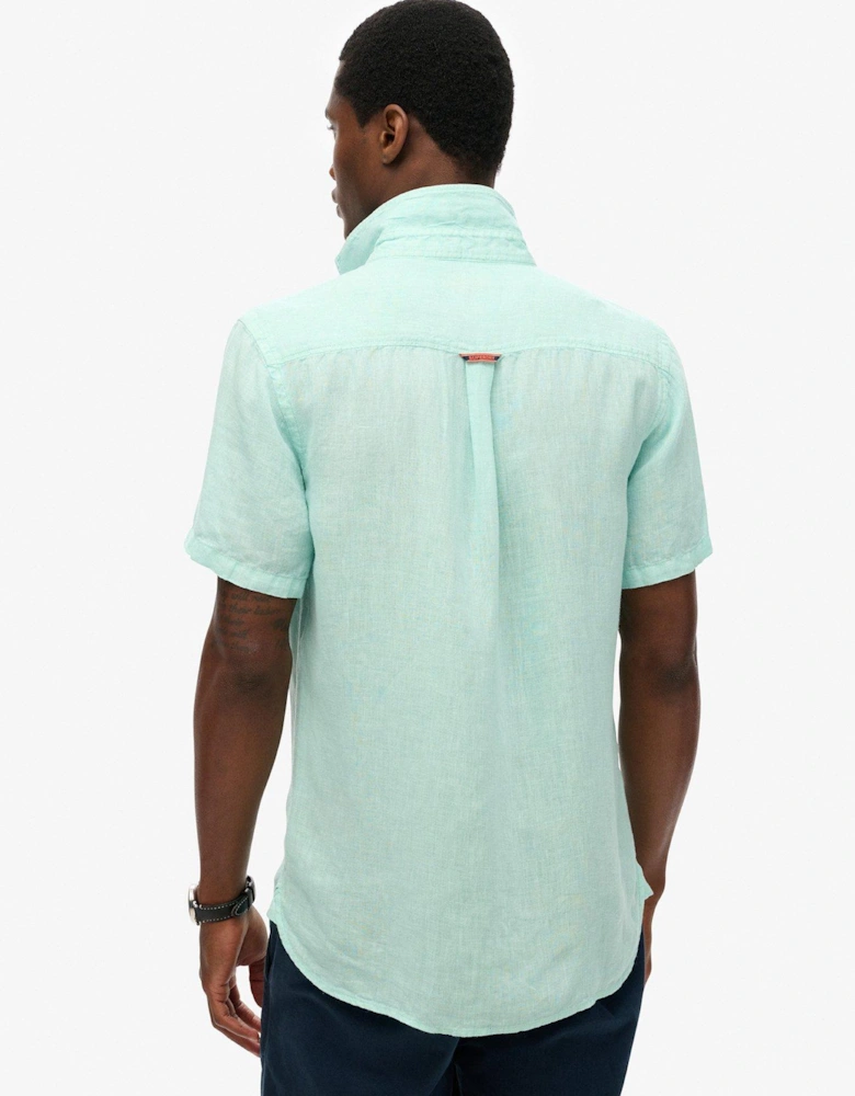 Vacation Linen Short Sleeve Shirt - Green