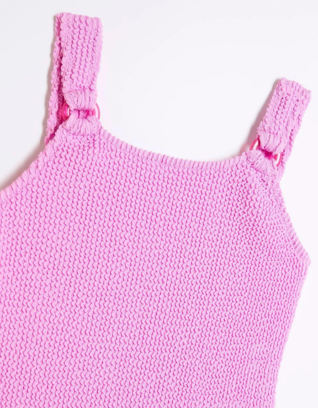 Girls Pack Of 2 Textured Swimsuits - Yellow/Pink