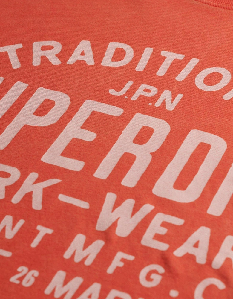 Machined Goods Workwear T-Shirt - Orange