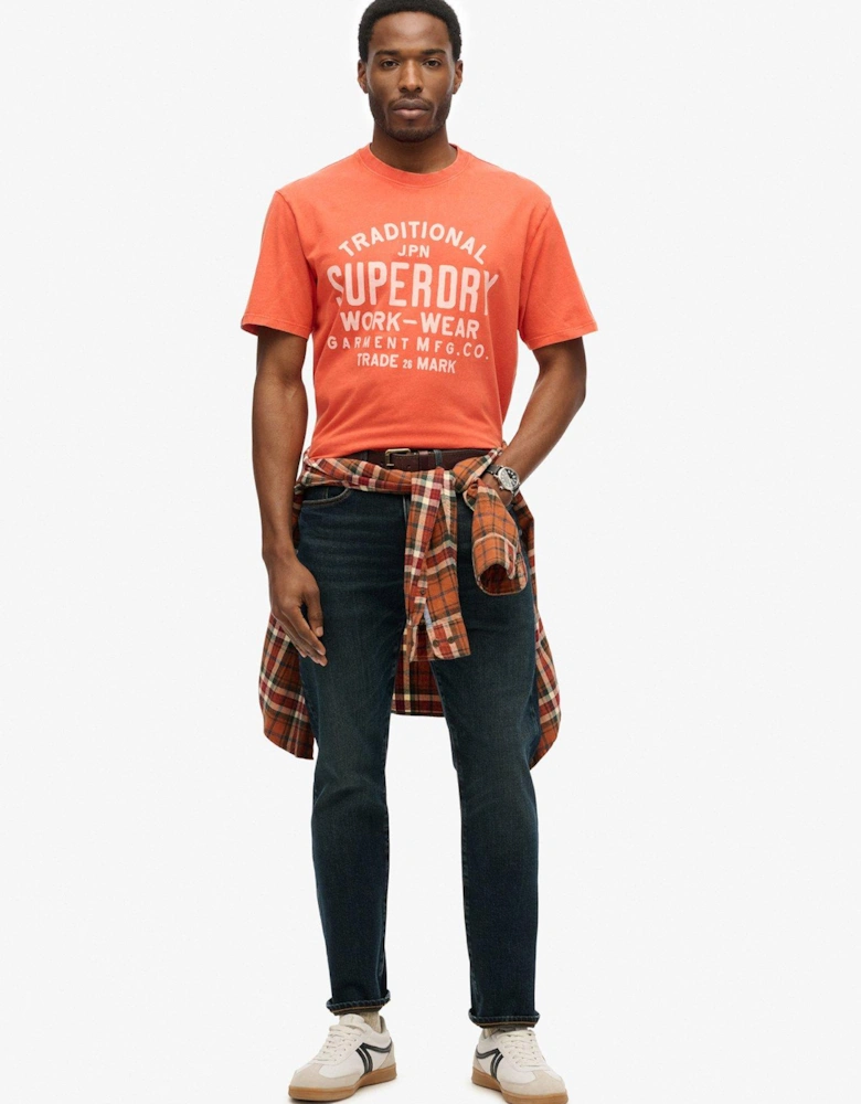 Machined Goods Workwear T-Shirt - Orange