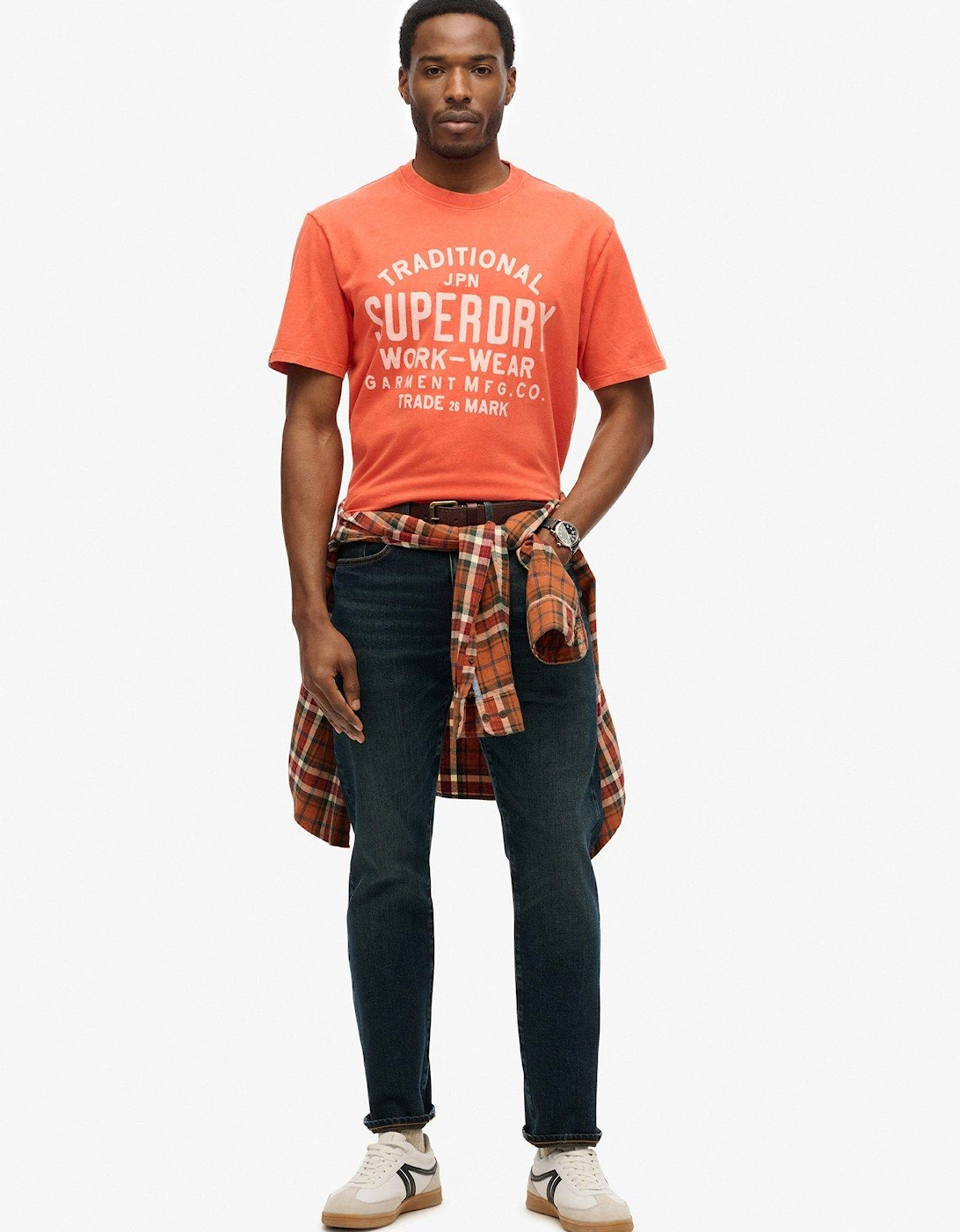 Machined Goods Workwear T-Shirt - Orange