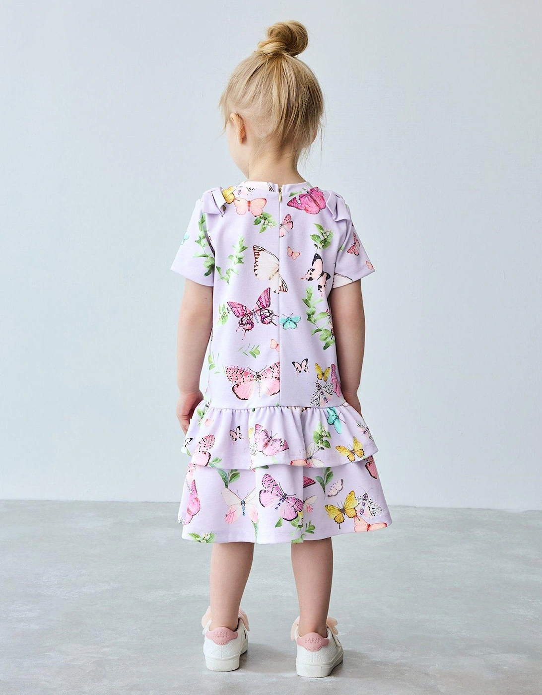 Baby Girls Butterfly Dress - Purple