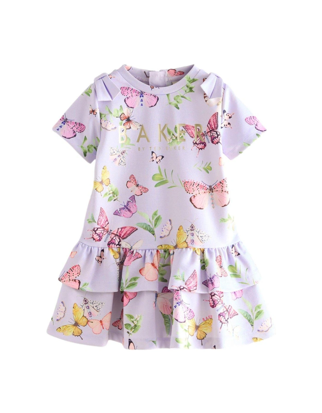 Baby Girls Butterfly Dress - Purple