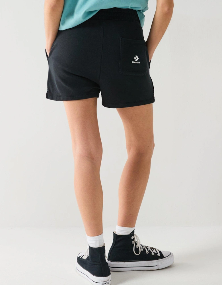 Womens Star Chevron Shorts - Black