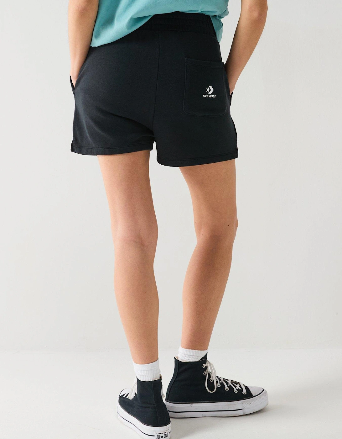 Womens Star Chevron Shorts - Black
