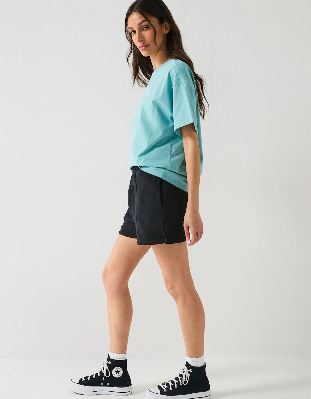 Womens Star Chevron Shorts - Black
