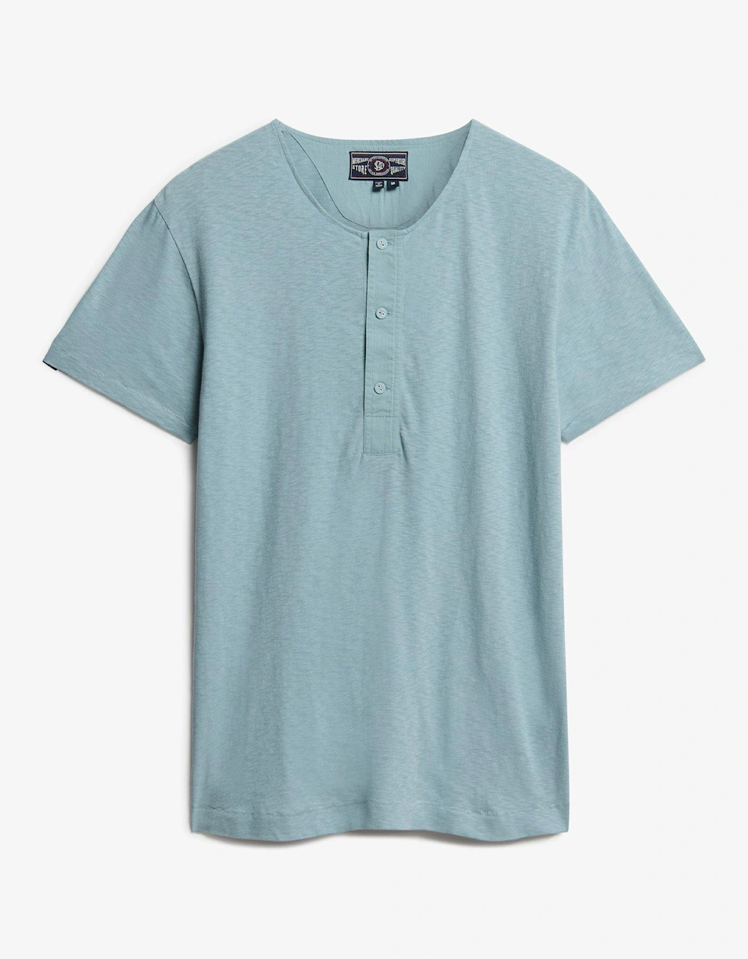 Merchant Short Sleeve Grandad Jersey T-Shirt - Blue