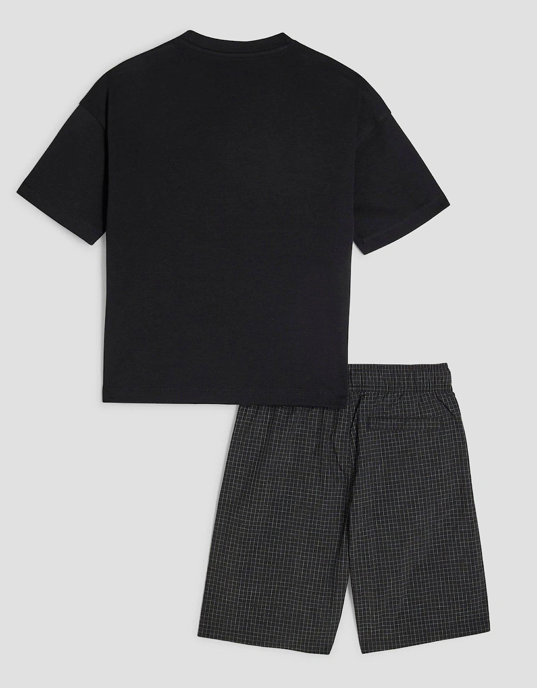 Boys Mesh Pocket T-Shirt Set - Black - Black