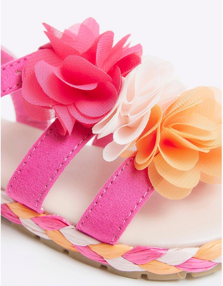 Girl Flower Sandals - Pink