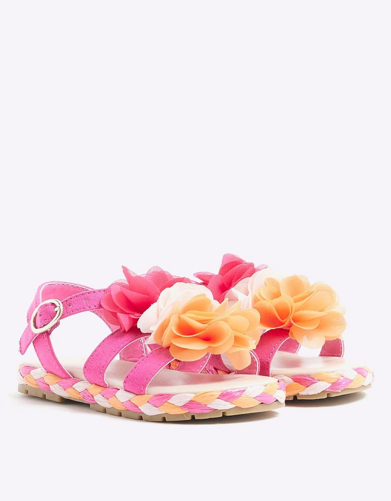Girl Flower Sandals - Pink