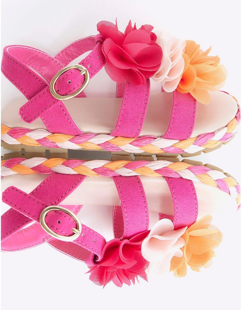 Girl Flower Sandals - Pink