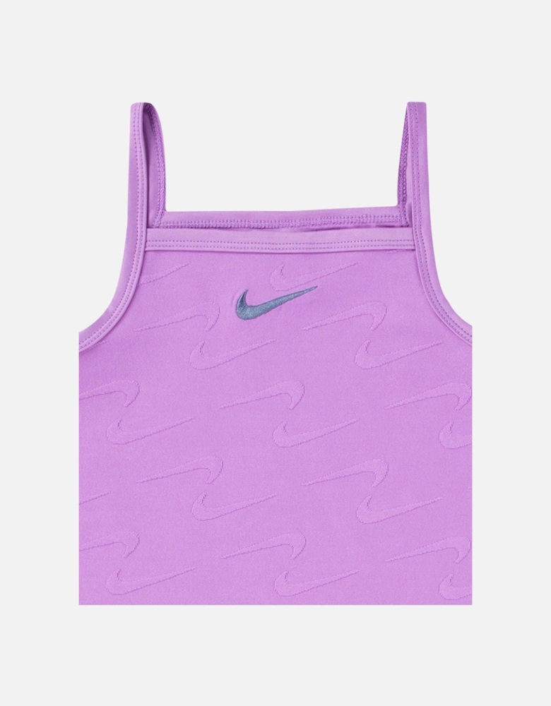 Kids Girls Swoosh S/s T-shirt And Dress Set - Purple