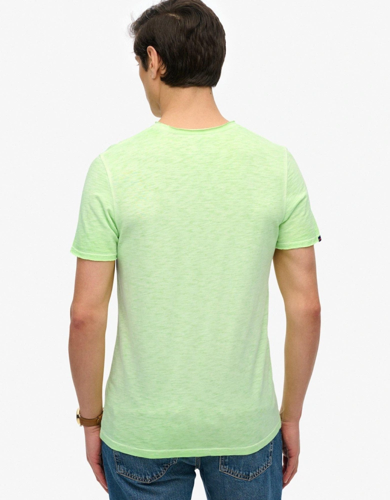 Raw Edge Slub T-Shirt - Green