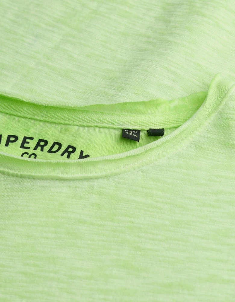 Raw Edge Slub T-Shirt - Green