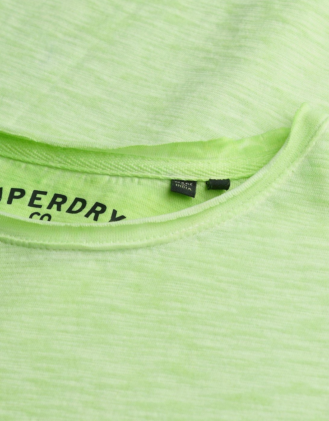 Raw Edge Slub T-Shirt - Green