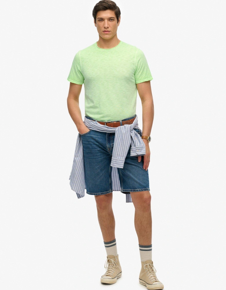 Raw Edge Slub T-Shirt - Green