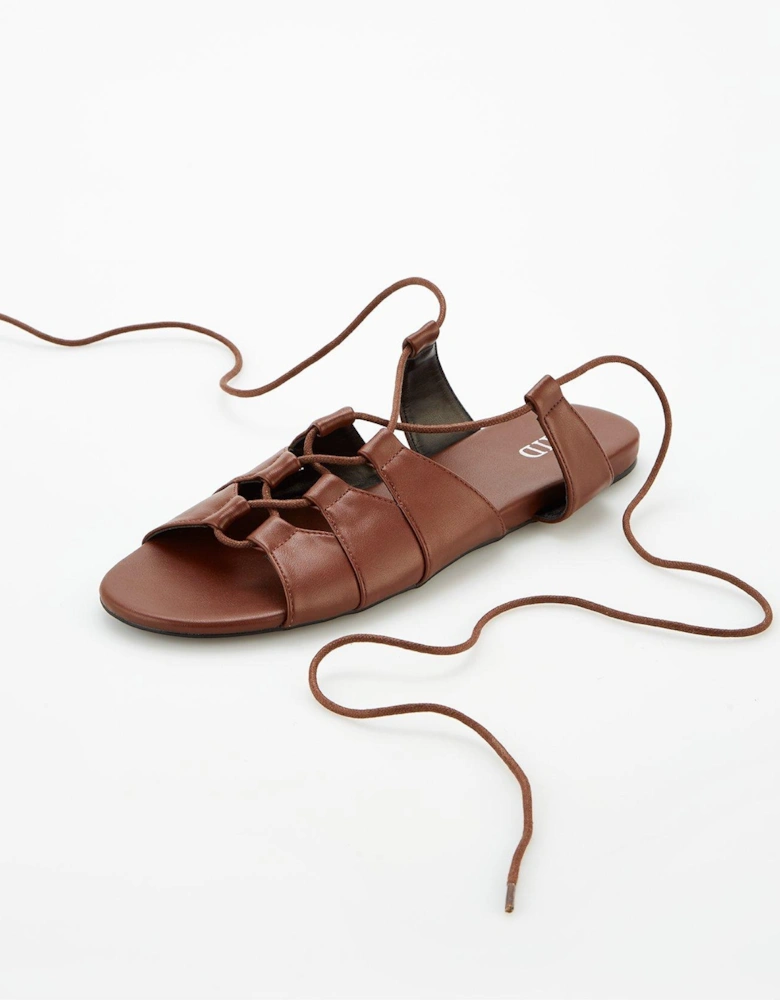 Mira Sandals - Flat Brown
