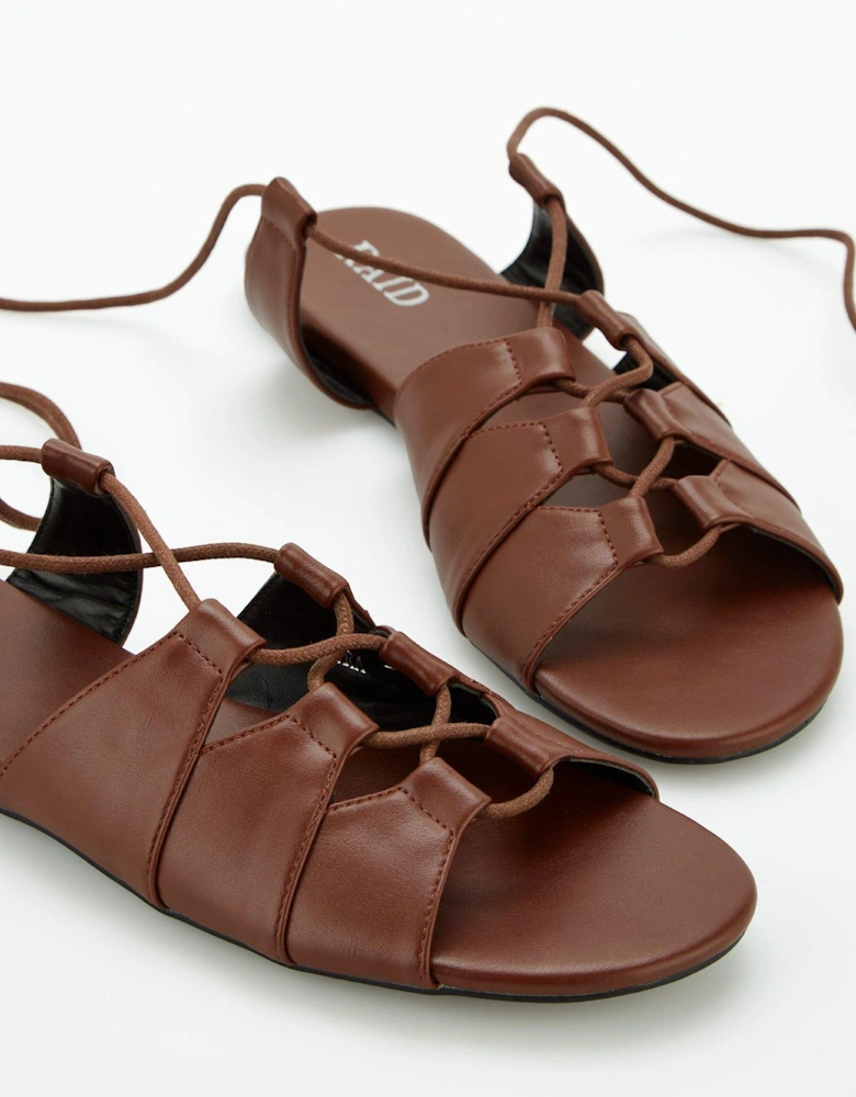Mira Sandals - Flat Brown