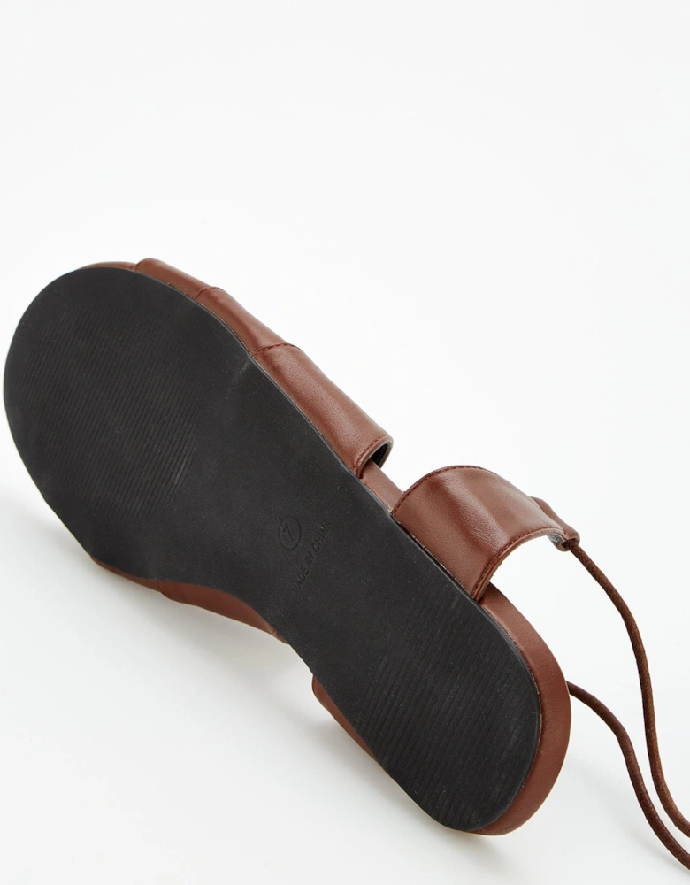 Mira Sandals - Flat Brown