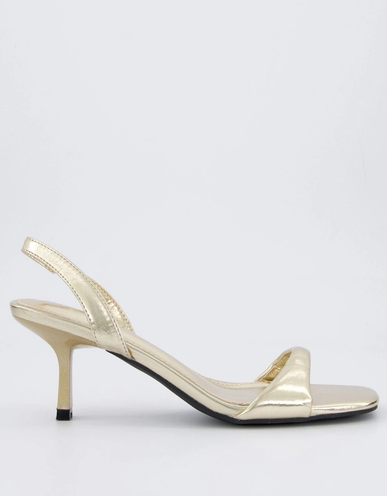 Dorenna Sandals - Heel - Gold