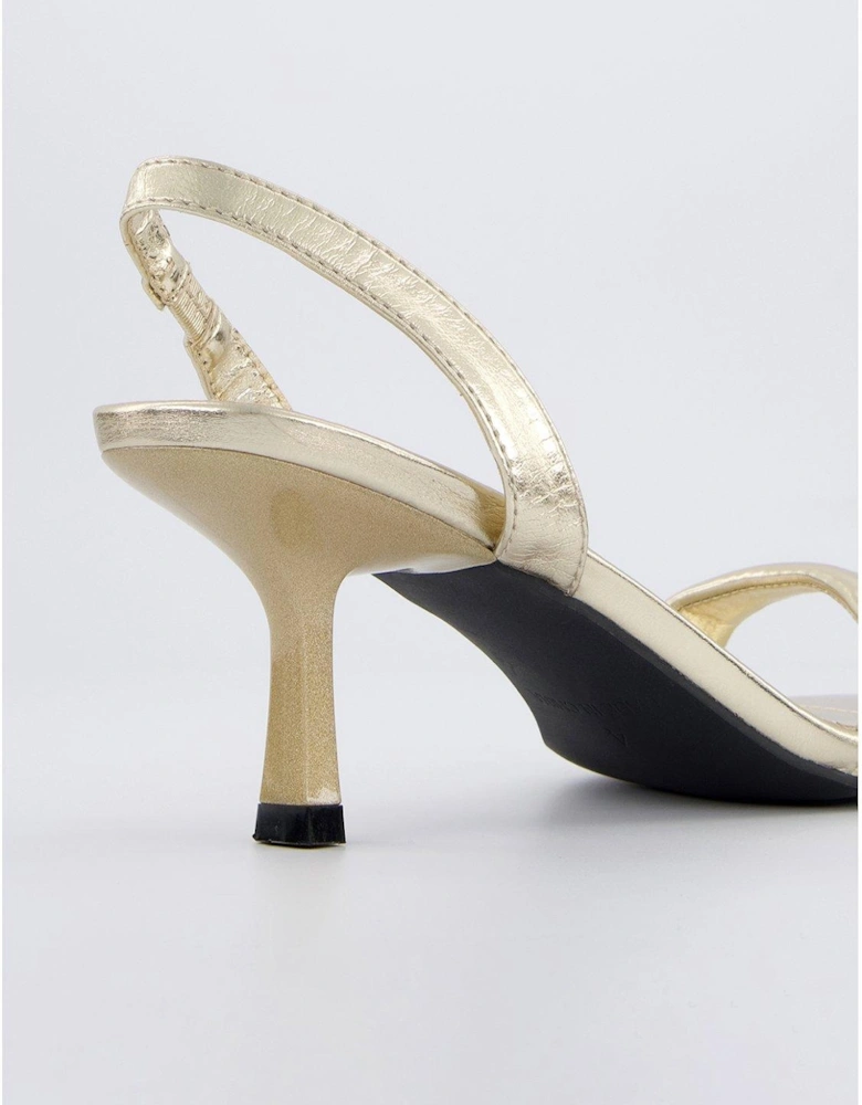 Dorenna Sandals - Heel - Gold
