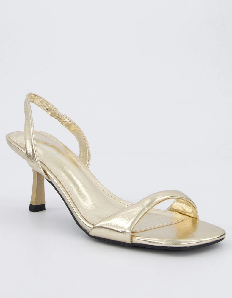 Dorenna Sandals - Heel - Gold