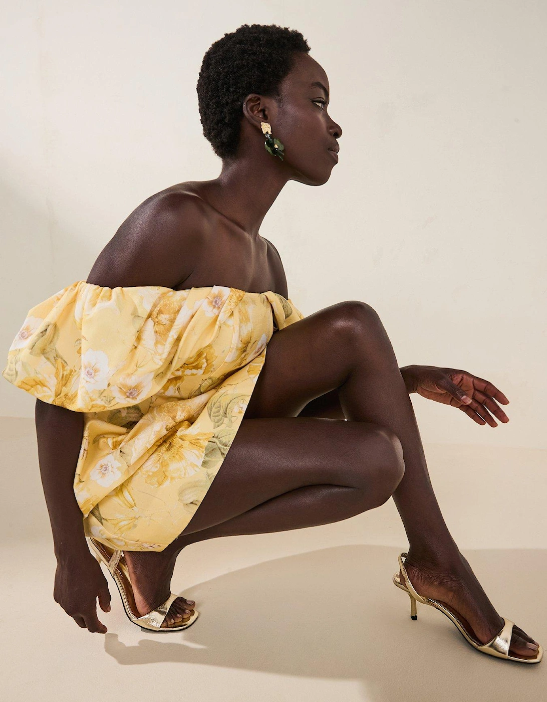 Dorenna Sandals - Heel - Gold
