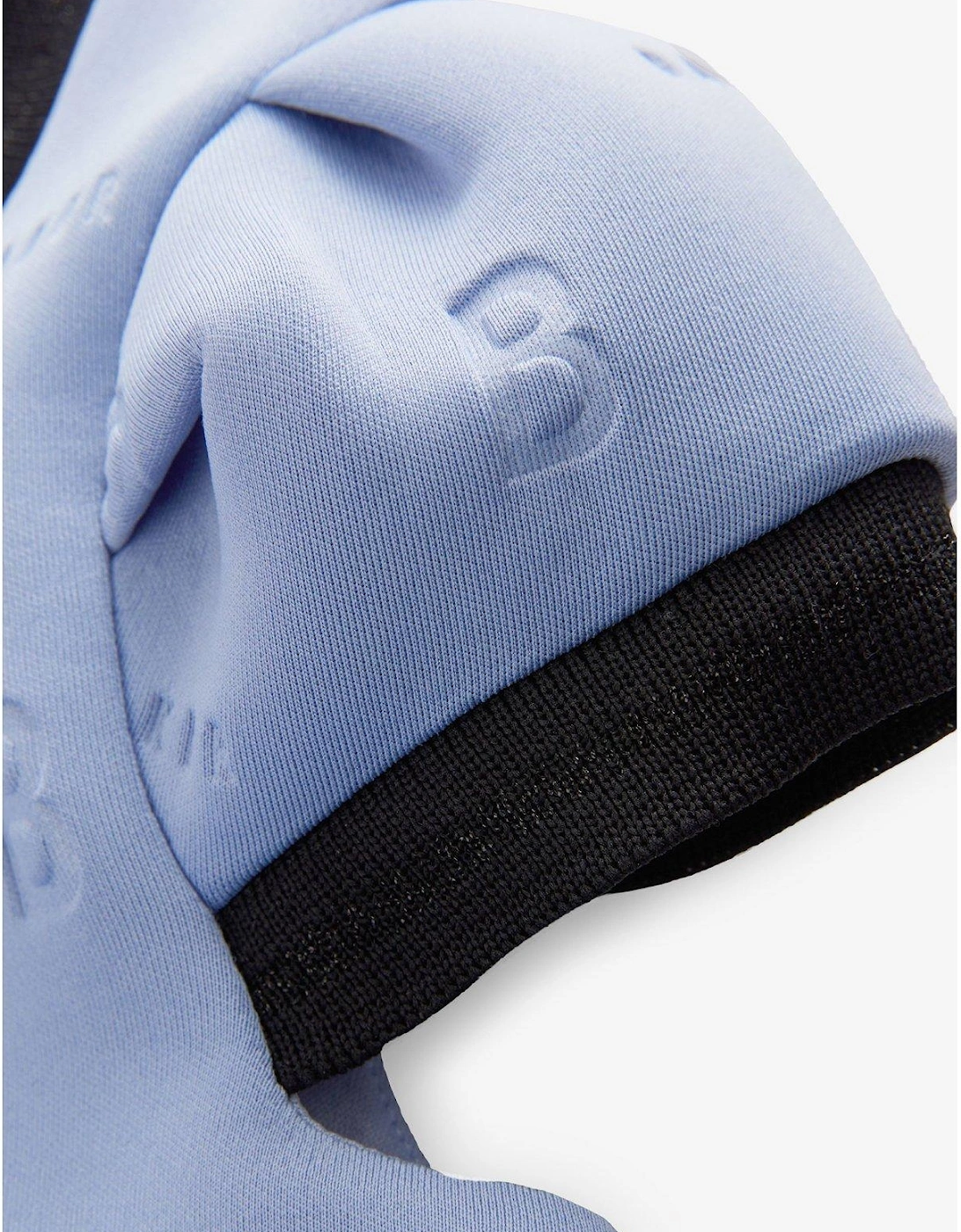 Girls Embossed Logo Dress - Blue