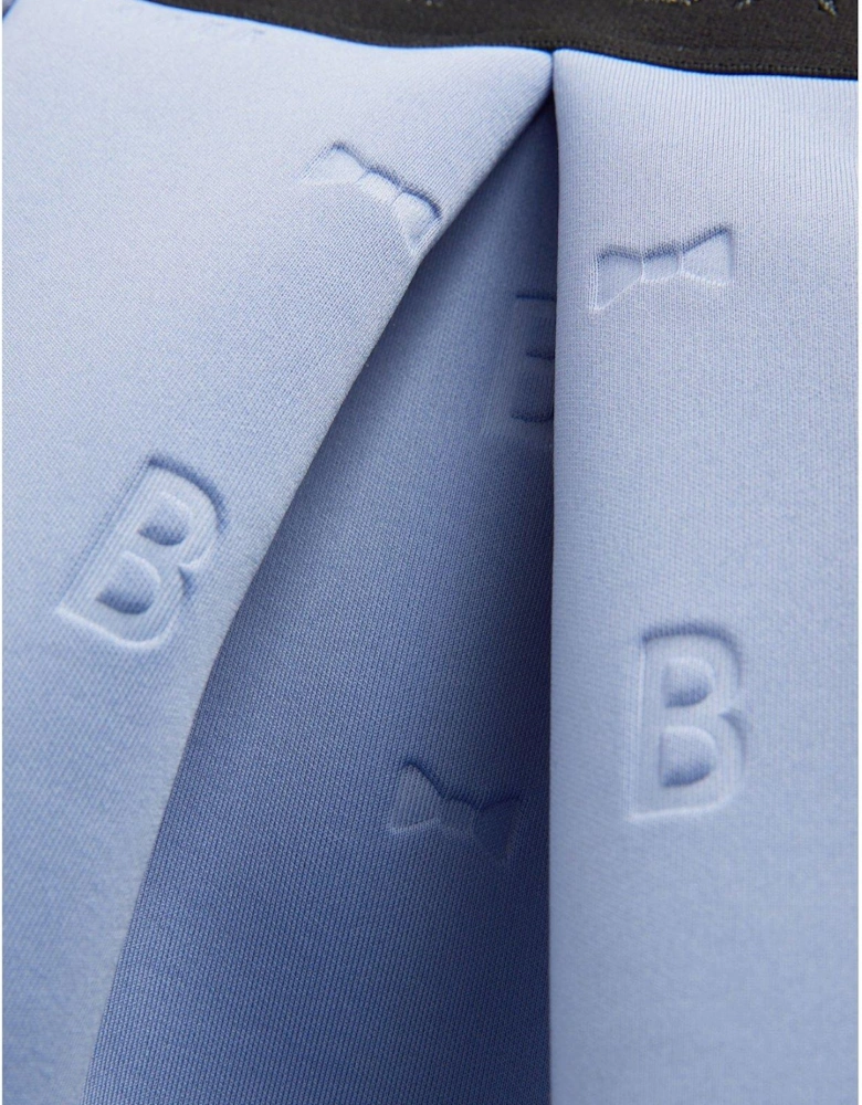 Girls Embossed Logo Dress - Blue