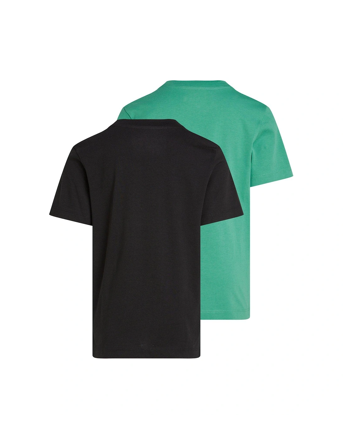 Boys 2 Pack of Neck Embroidered Short Sleeve T-Shirts - Multi
