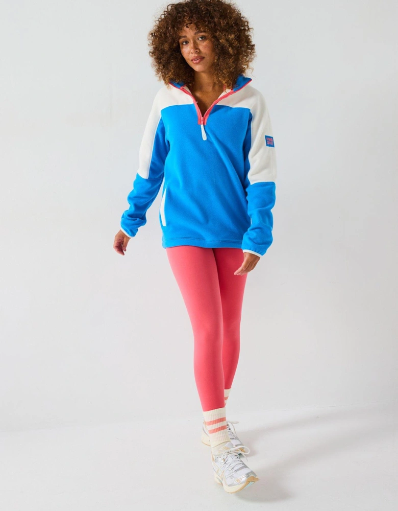 Womens Training Half Zip Polar Fleece - Sky - Blue