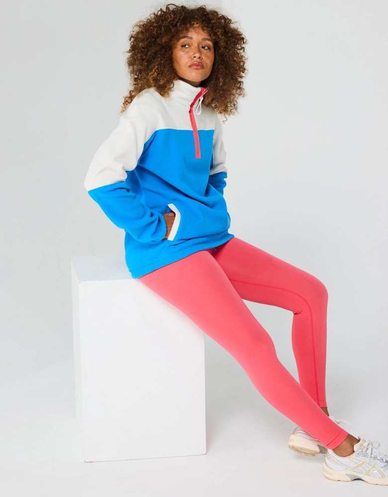 Womens Training Half Zip Polar Fleece - Sky - Blue