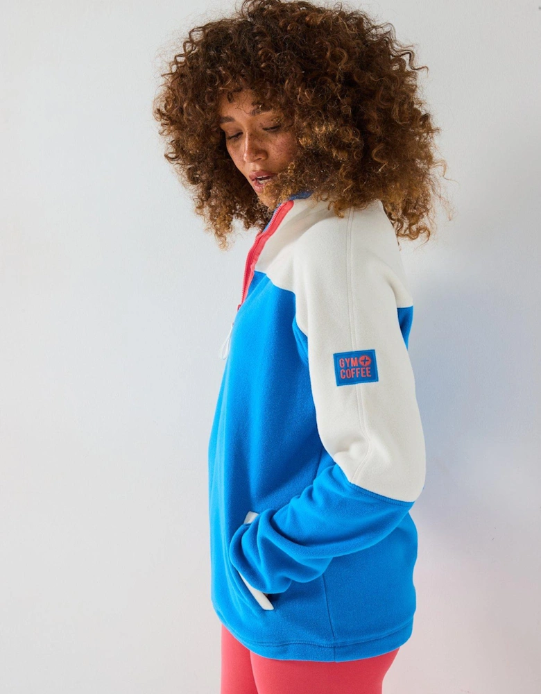 Womens Training Half Zip Polar Fleece - Sky - Blue