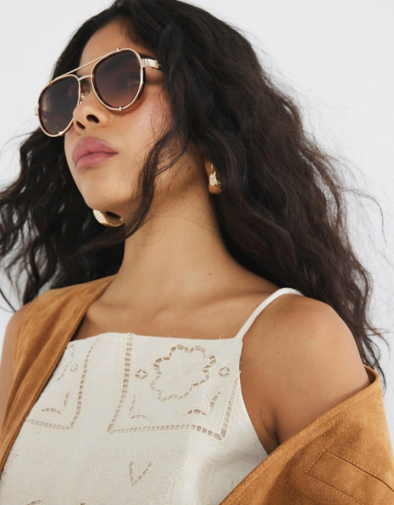 Broderie Top - Stone