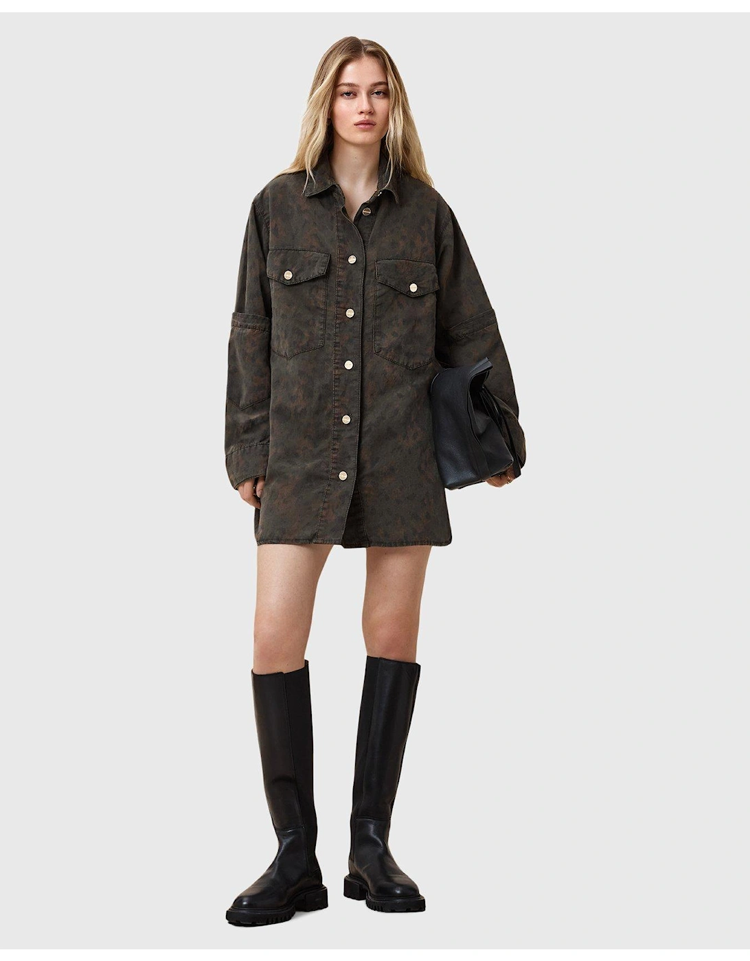 Lily Shirt Dress - Green