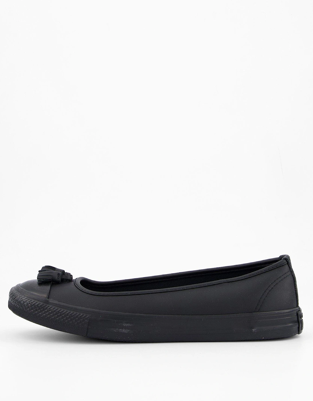 Womens Chuck Taylor All Star Dainty Ballerina Leather - Black/Black/Total Eclipse